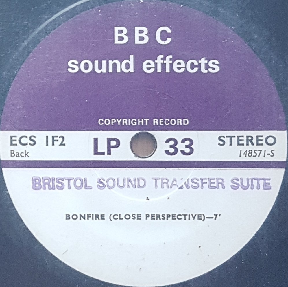 ECS 1F2 Firework display / Bonfire Not registered from the BBC records and Tapes library Label